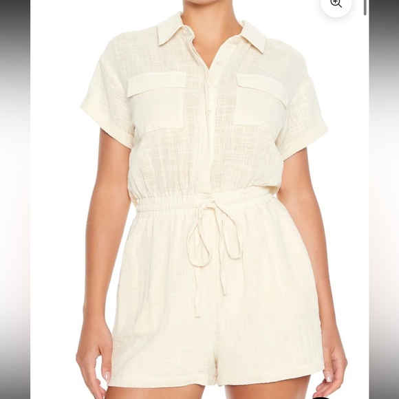 Forever 21 Gauze Tie-Waist Romper - Picture 2 of 8